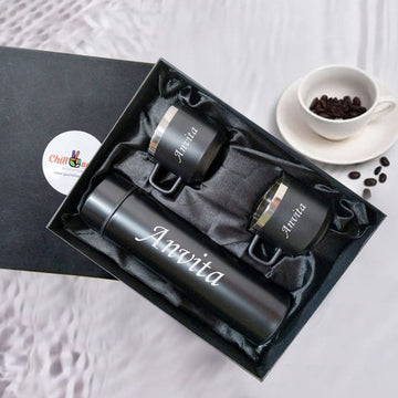Chillaao Personalised Gift Set ( Temperature Bottle with Tea Mug )