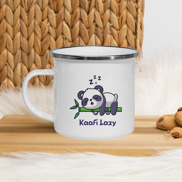 Kafi Lazy Panda Enamel Mug