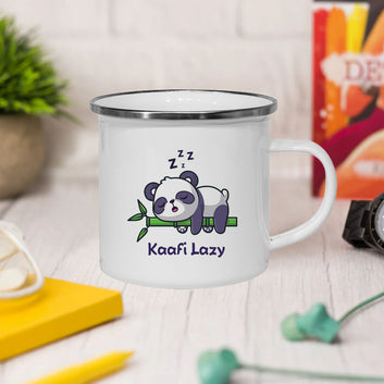 Kafi Lazy Panda Enamel Mug