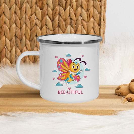 Bee-Utiful Bee Enamel Mug