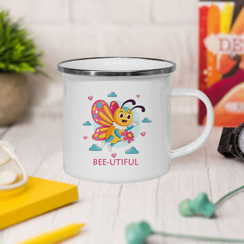 Bee-Utiful Bee Enamel Mug