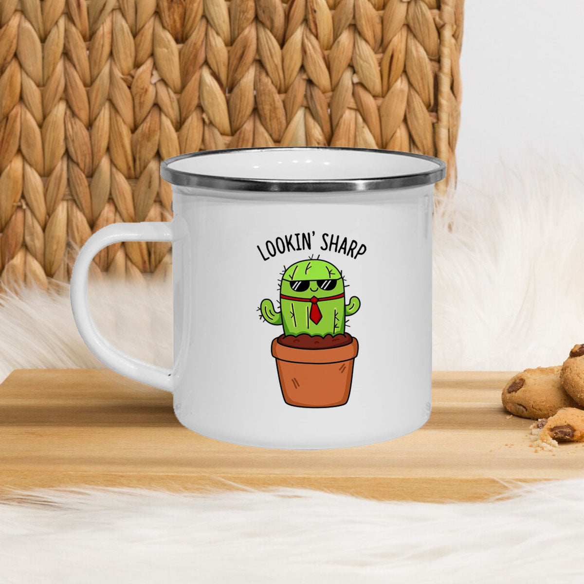 Looking Sharp Enamel Mug