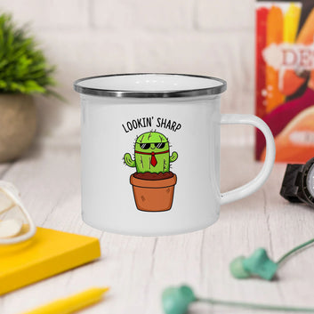 Looking Sharp Enamel Mug