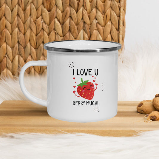 I Love you berry much Enamel Mug