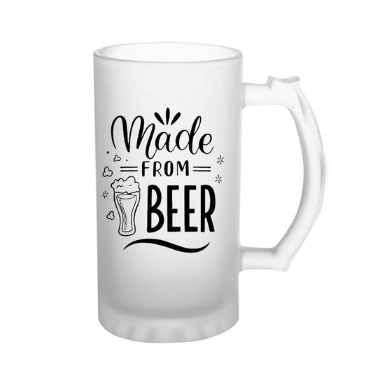 Made From Beer 160z (470 ml) Frosted Beer Mug