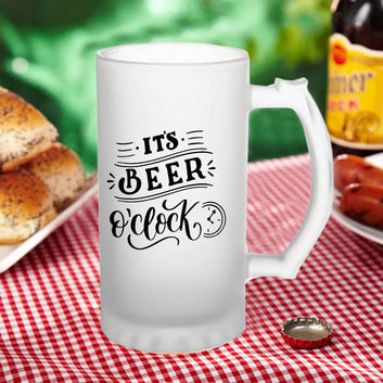 Its beer o'clock160z (470 ml) Frosted Beer Mug