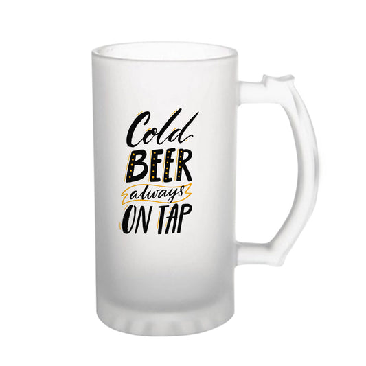 Cold beer always on nap 160z (470 ml) Frosted Beer Mug