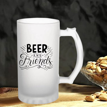 Beer And Friends 160z (470 ml) Frosted Beer Mug