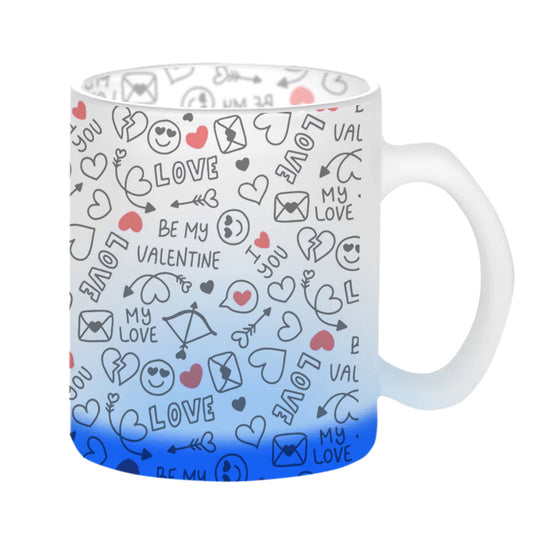 Chillaao Love Pattern Coffee Glass Mug