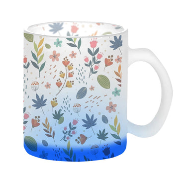 Chillaao Floral Pattern Glass Mug