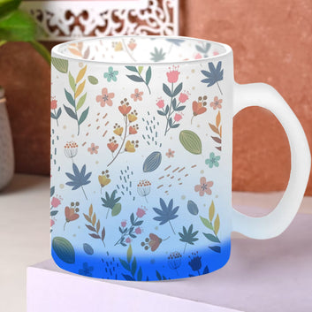 Chillaao Floral Pattern Glass Mug