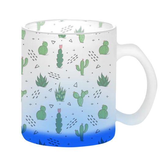 Chillaao Cactus Pattern Glass Mug