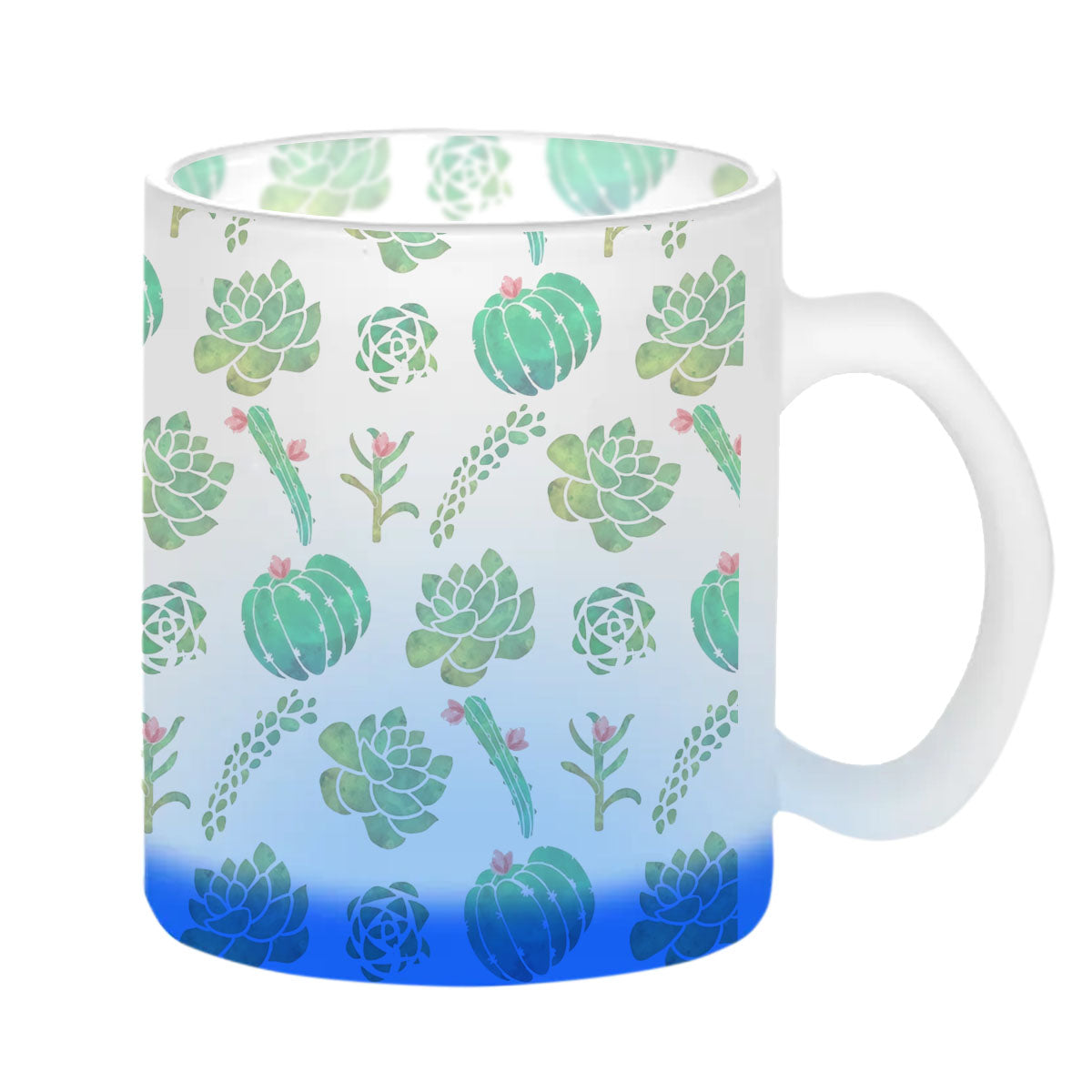 Chillaao Cactus Pattern Glass Mug