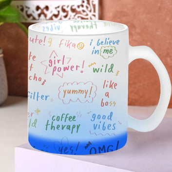 Chillaao Typography Glass Mug