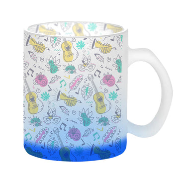 Chillaao Music Pattern Glass Mug