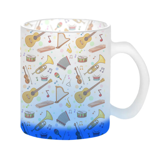 Chillaao Music Pattern Glass Mug