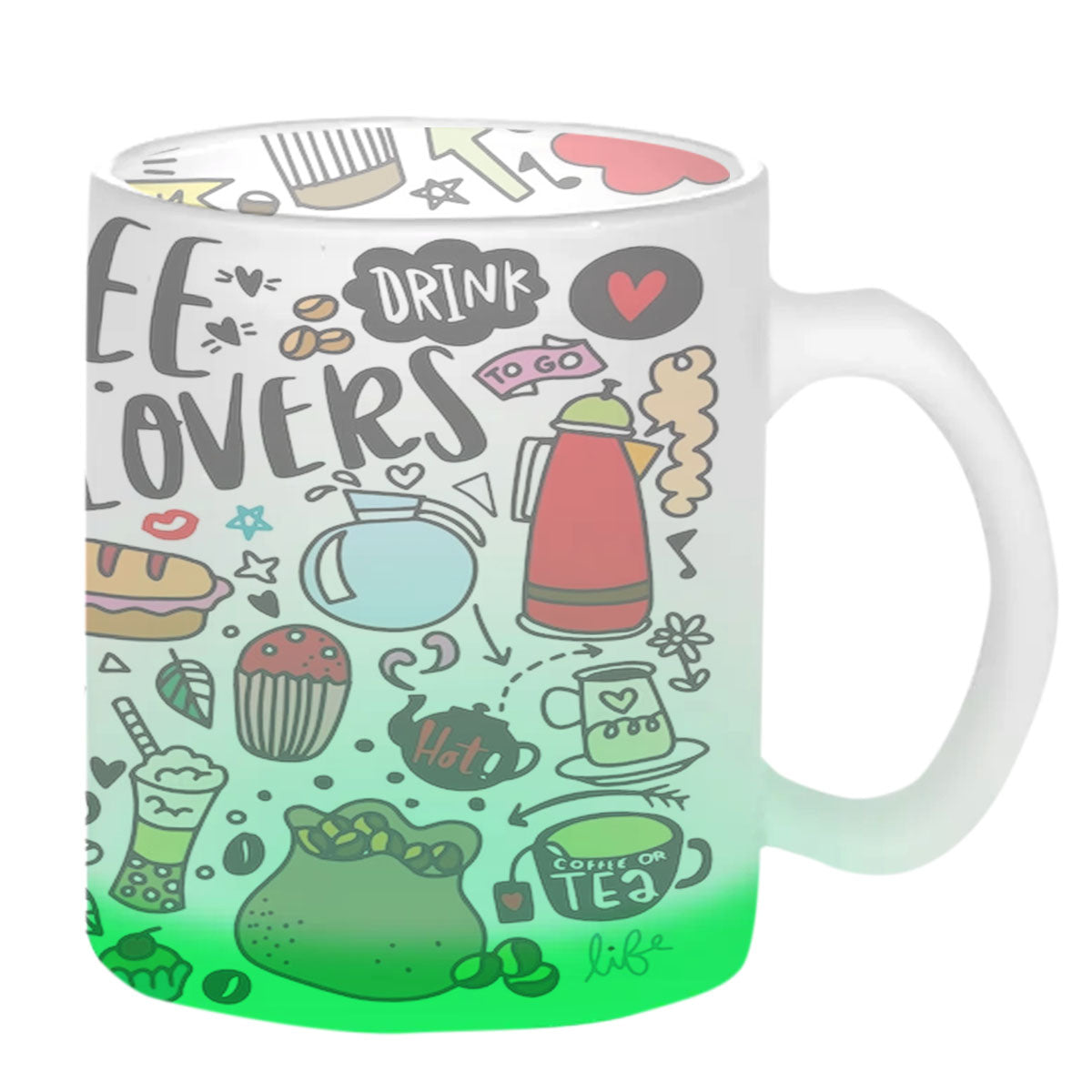 Chillaao Coffee Lover Green Green Glass Mug