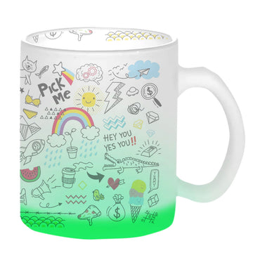 Chillaao Pick Me Green Glass Mug