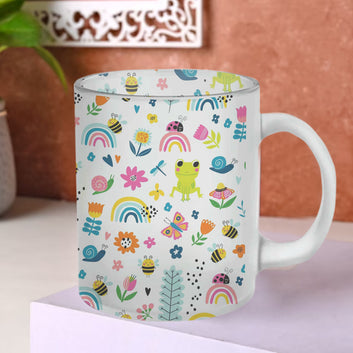 Chillaao Doodle Honeybee Glass Mug