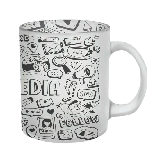 Chillaao Social Media Glass Mug