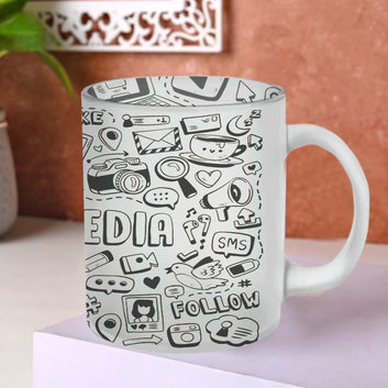 Chillaao Social Media Glass Mug