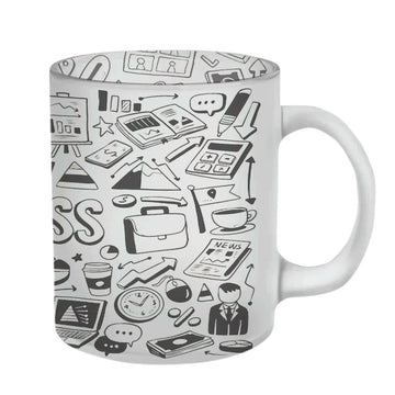 Chillaao Business  Doodle Glass Mug