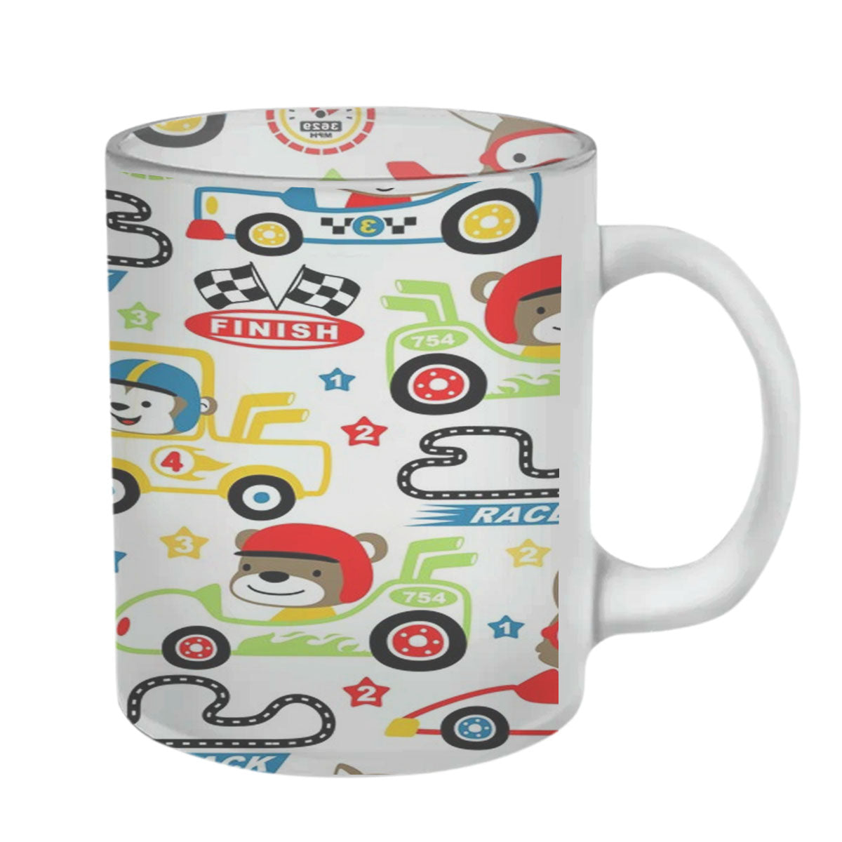 Chillaao Funny car racer Glass Mug