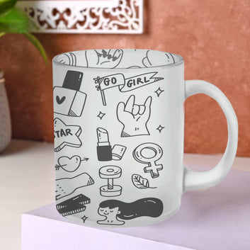 Chillaao Girl Power Glass Mug