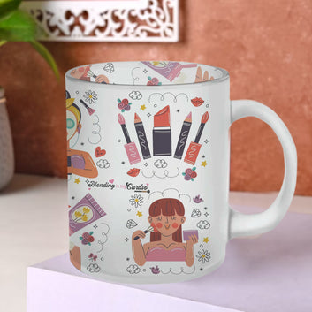 Chillaao Makeup Cardio Glass Mug