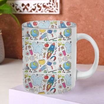 Chillaao Astronaut Pattern Glass Mug