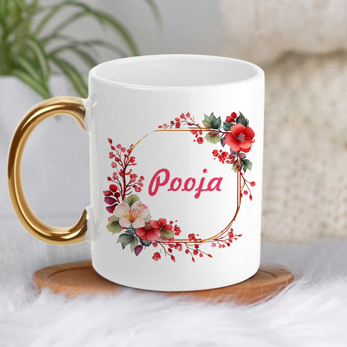 Chillaao Personalised Golden Handle Mug