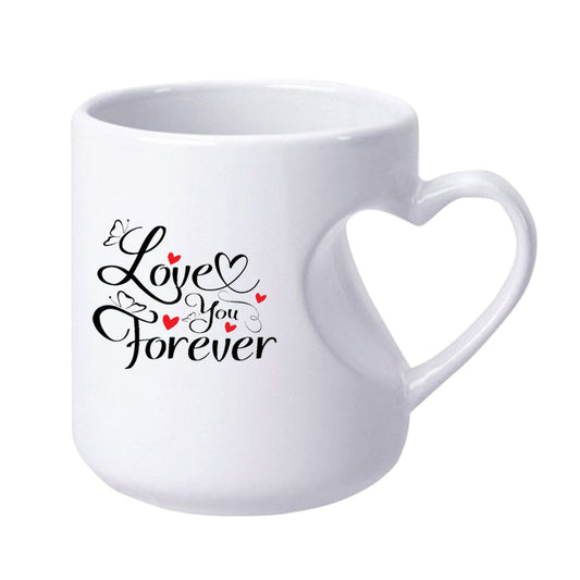 Chillaao Sweet Love Heart Cut White Mug
