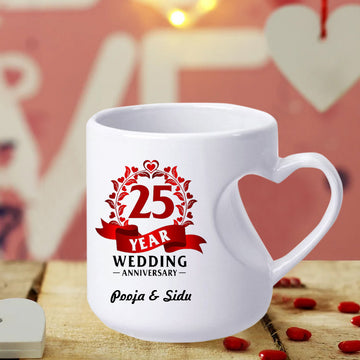 Chillaao Personalised Heart Cut Mug