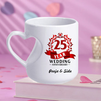 Chillaao Personalised Heart Cut Mug