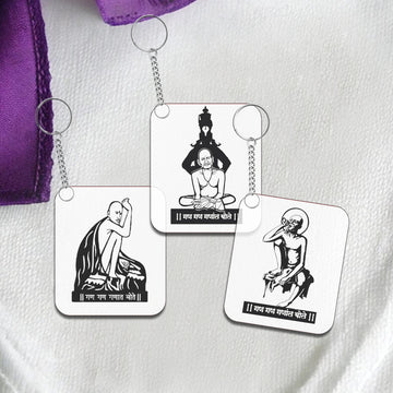 Chillaao Acrylic keychain - Gajanan Maharaj (Set of 3 )