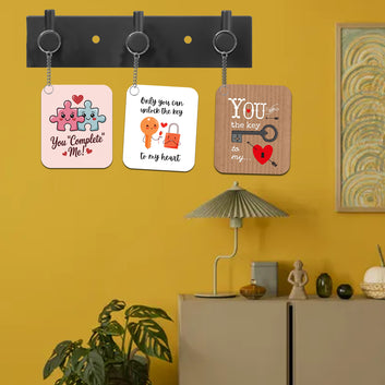 Chillaao Acrylic keychain -Funny Love Quotes (Set of 3 )