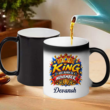 Chillaao Personalized King Are Born in october Magic Mug Mug