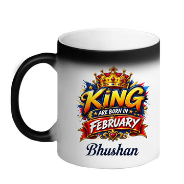 Chillaao Personalised King born in february Magic Mug