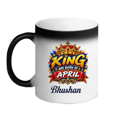 Chillaao Personalised King Born In April  Magic Mug