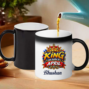 Chillaao Personalised King Born In April  Magic Mug