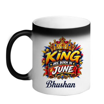 Chillaao Personalised King Are Born In June  Magic Mug