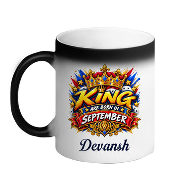 Chillaao Personalised King Are Born In september Magic Mug