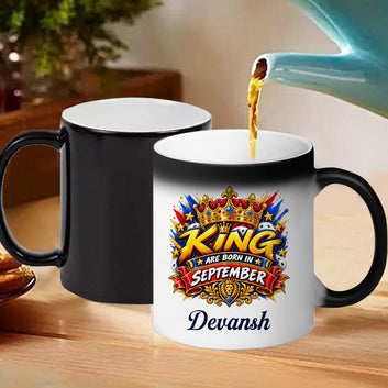 Chillaao Personalised King Are Born In september Magic Mug