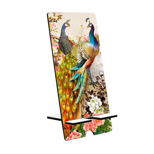 Chillaao Vintage Peacock Flower Mobile Stand
