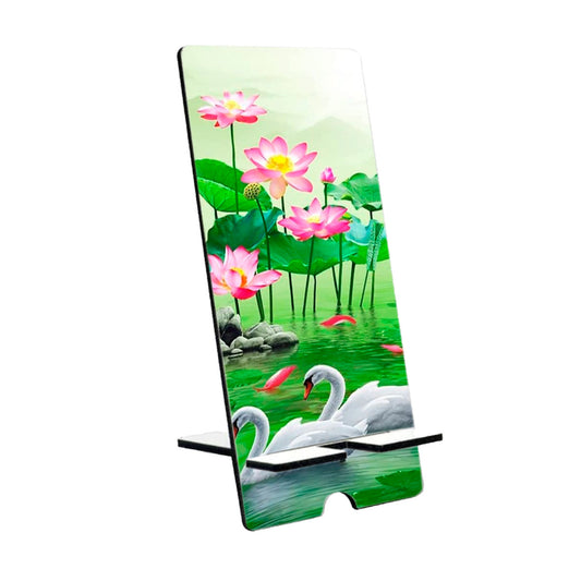 Chillaao Beautiful swan with lotus Mobile Stand