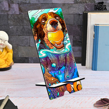 Chillaao Colorful Abstract Dog Mobile Stand