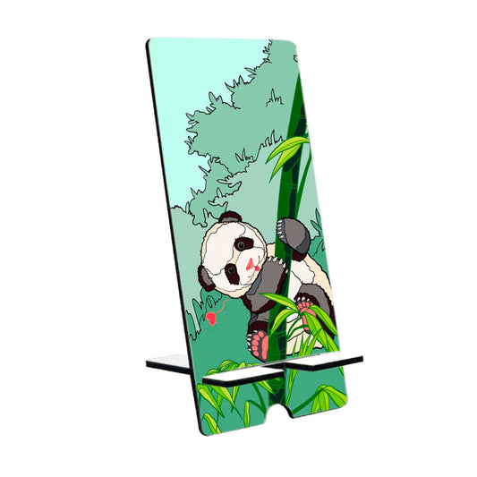 Chillaao Panda Of Bamboo Tree  Mobile Stand