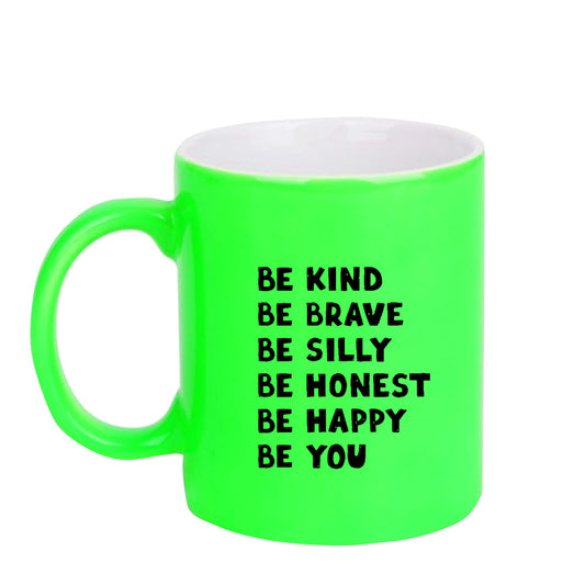 Chillaao Be Kind neon Green  mug