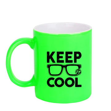 Chillaao Keep cool  neon Green  mug