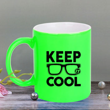 Chillaao Keep cool  neon Green  mug